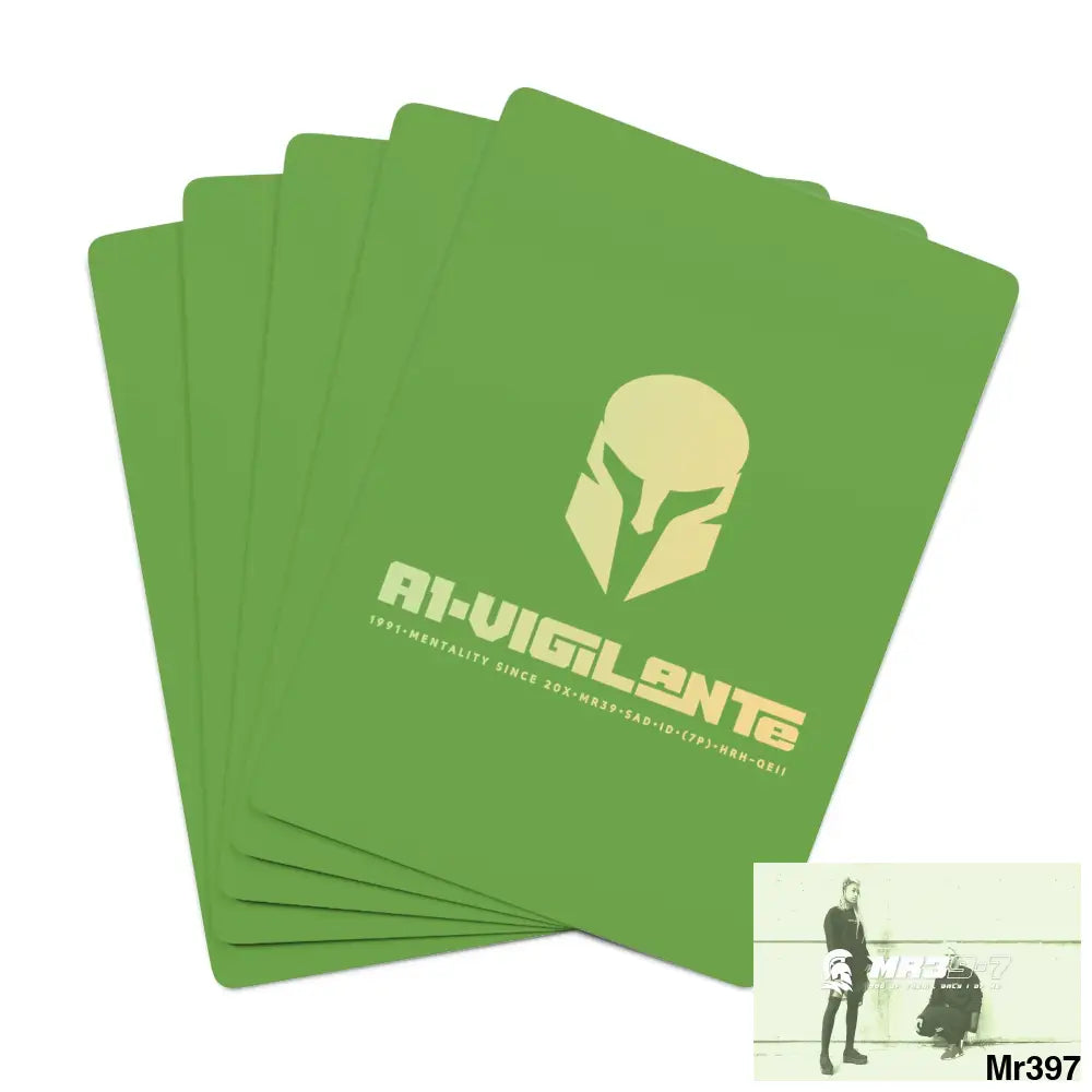 A1-Vigilante Sparta Custom Poker Cards 2.47’’ x 3.47’’ / White / Semi Glossy Paper products