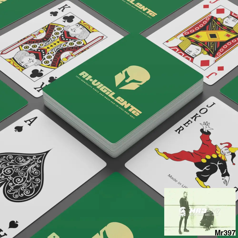 A1-Vigilante Sparta Custom Poker Cards 2.47’’ x 3.47’’ / White / Semi Glossy Paper products