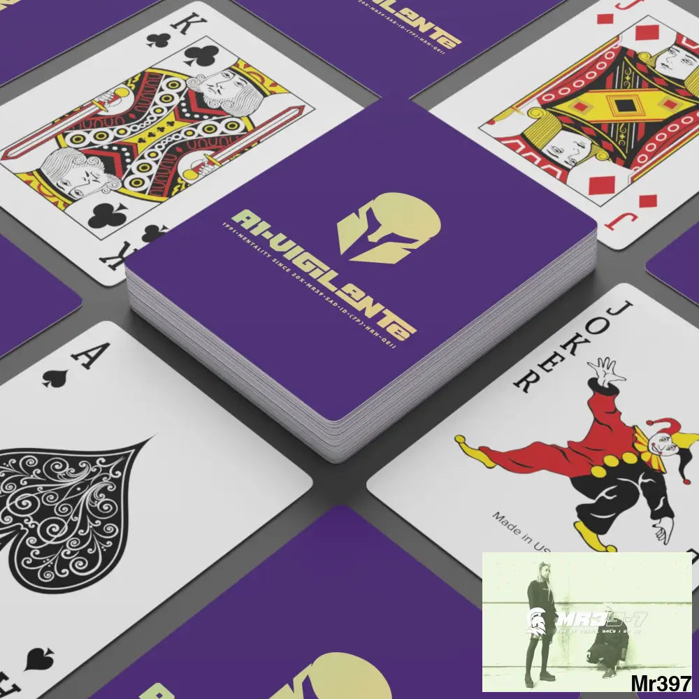 A1-Vigilante Sparta Custom Poker Cards 2.47’’ x 3.47’’ / White / Semi Glossy Paper products