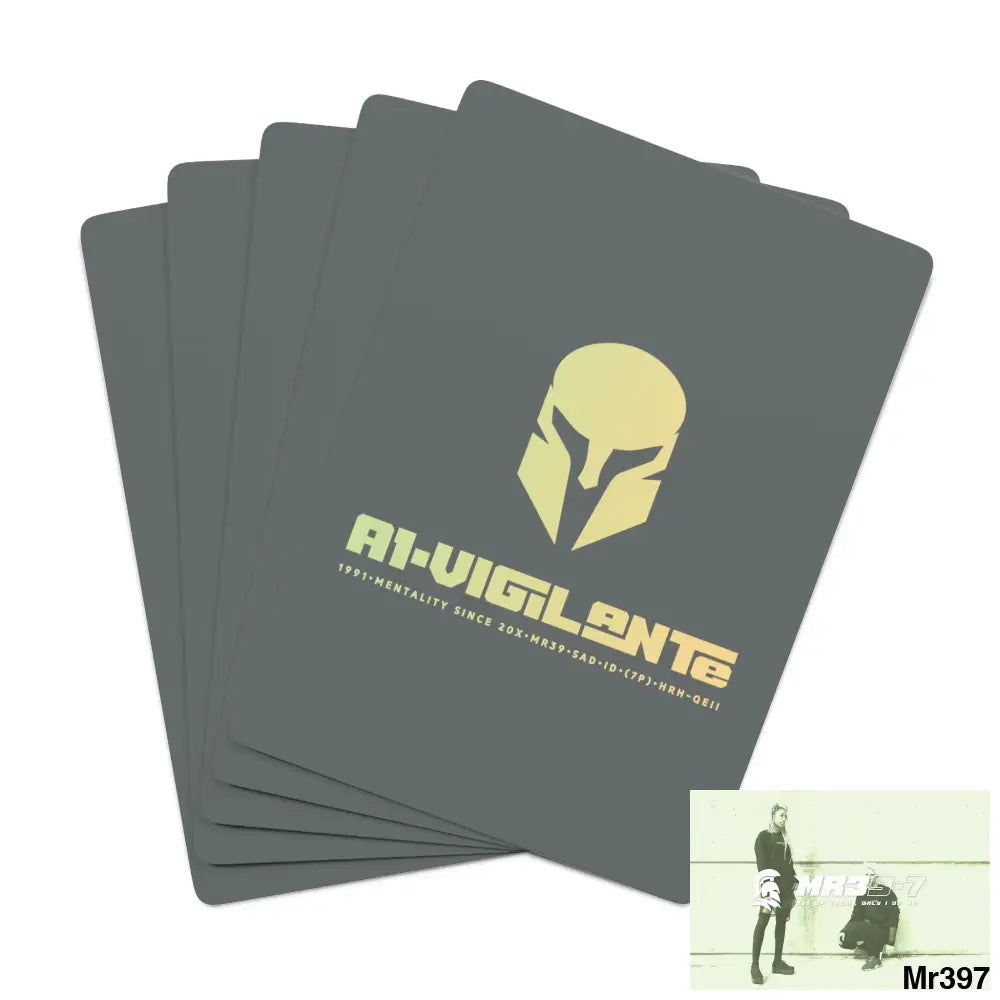 A1-Vigilante Sparta Custom Poker Cards 2.47’’ x 3.47’’ / White / Semi Glossy Paper products