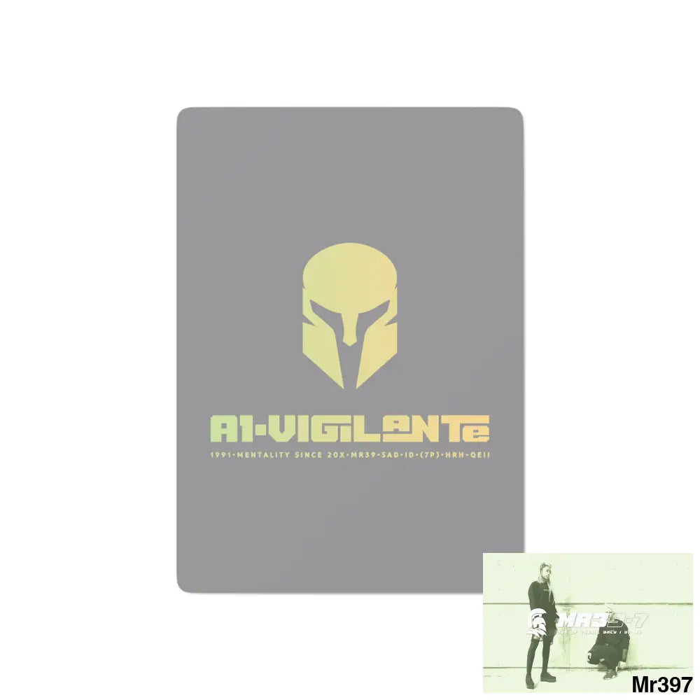 A1-Vigilante Sparta Custom Poker Cards 2.47’’ x 3.47’’ / White / Semi Glossy Paper products