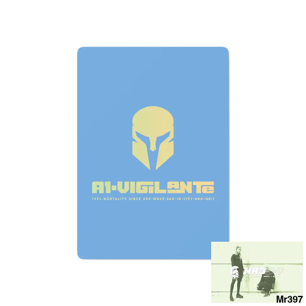 A1-Vigilante Sparta Custom Poker Cards 2.47’’ x 3.47’’ / White / Semi Glossy Paper products