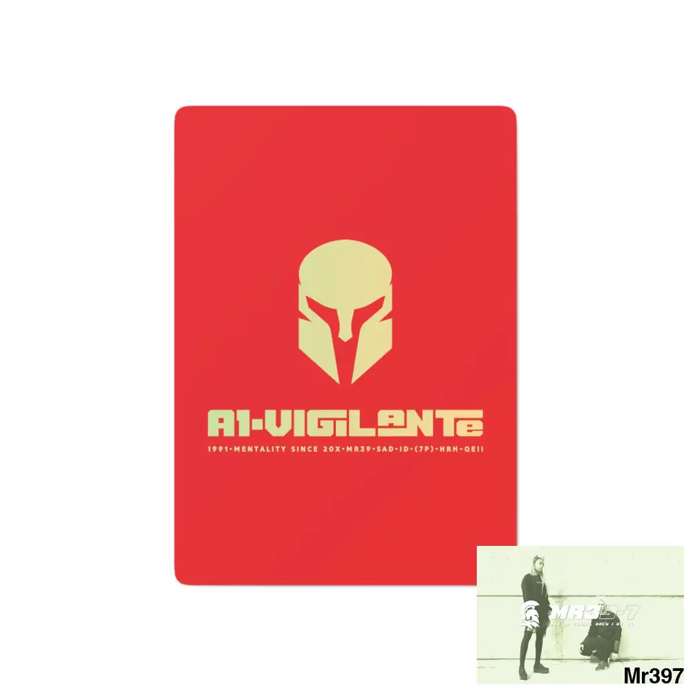 A1-Vigilante Sparta Custom Poker Cards 2.47’’ x 3.47’’ / White / Semi Glossy Paper products