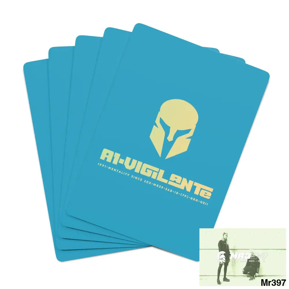A1-Vigilante Sparta Custom Poker Cards 2.47’’ x 3.47’’ / White / Semi Glossy Paper products