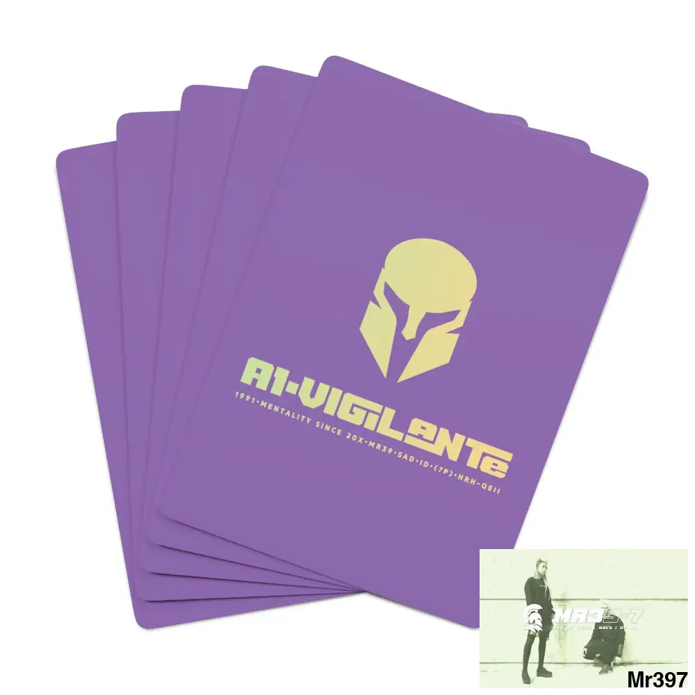 A1-Vigilante Sparta Custom Poker Cards 2.47’’ x 3.47’’ / White / Semi Glossy Paper products