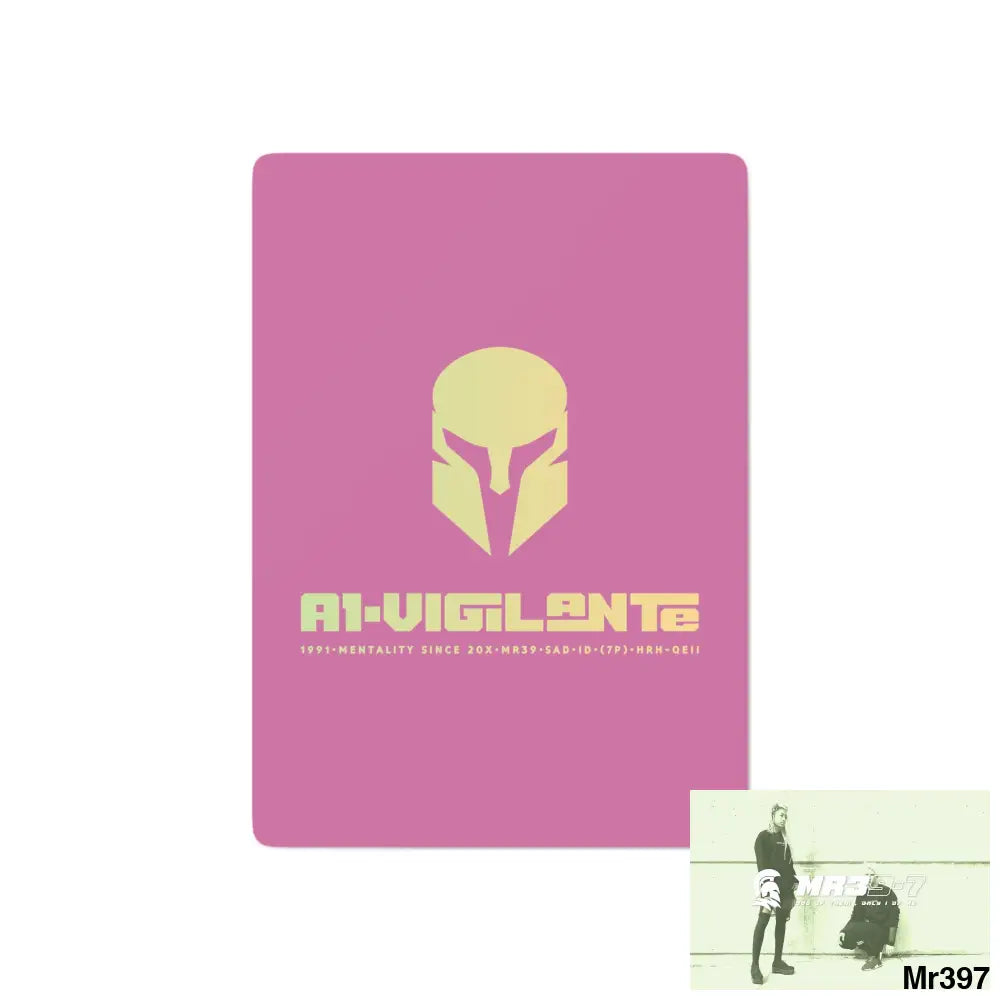 A1-Vigilante Sparta Custom Poker Cards 2.47’’ x 3.47’’ / White / Semi Glossy Paper products