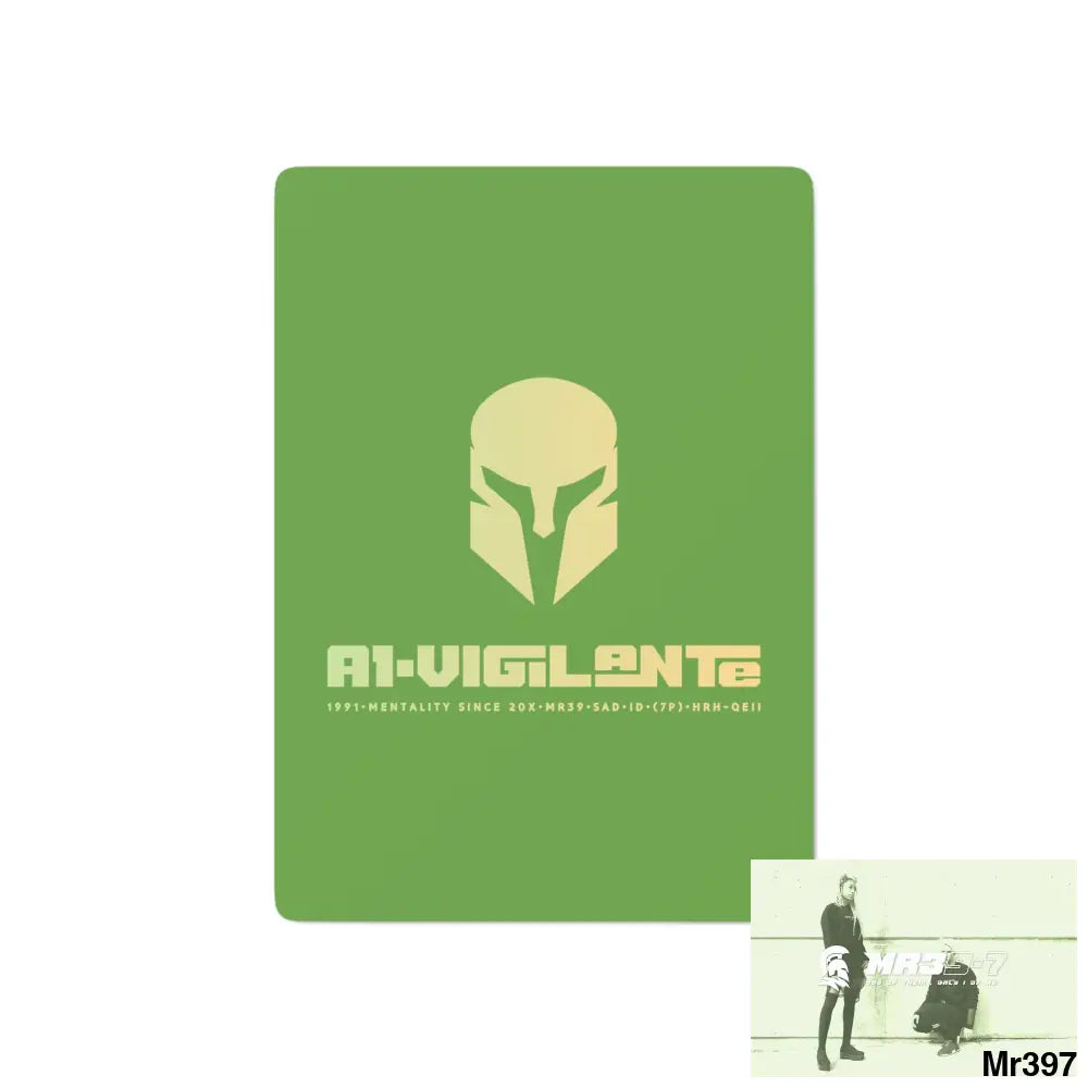 A1-Vigilante Sparta Custom Poker Cards 2.47’’ x 3.47’’ / White / Semi Glossy Paper products