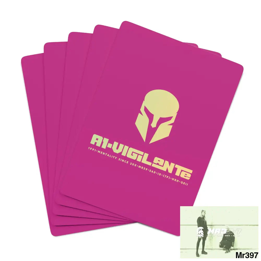 A1-Vigilante Sparta Custom Poker Cards 2.47’’ x 3.47’’ / White / Semi Glossy Paper products