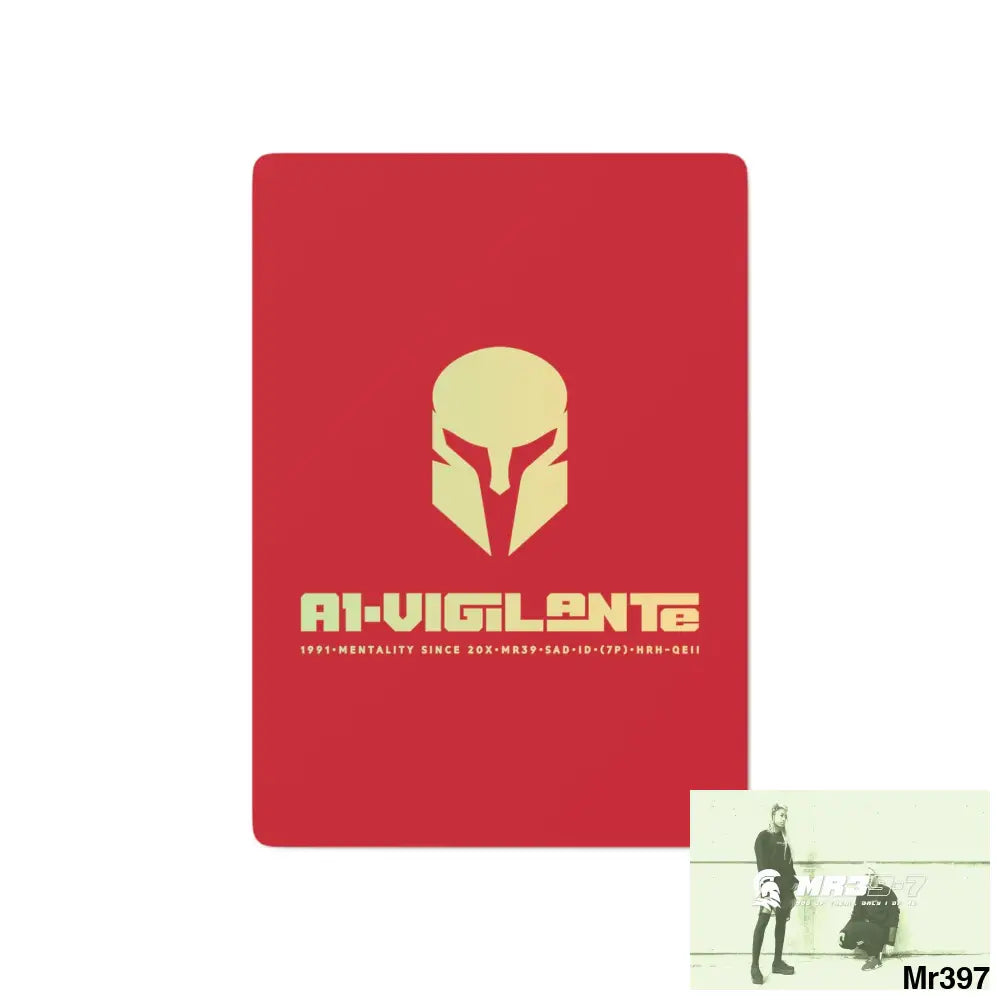 A1-Vigilante Sparta Custom Poker Cards 2.47’’ x 3.47’’ / White / Semi Glossy Paper products