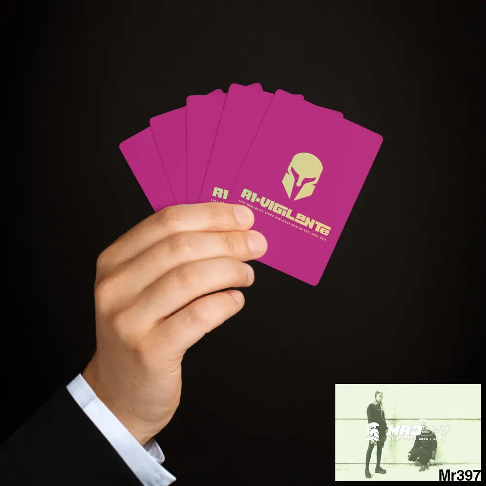 A1-Vigilante Sparta Custom Poker Cards 2.47’’ x 3.47’’ / White / Semi Glossy Paper products