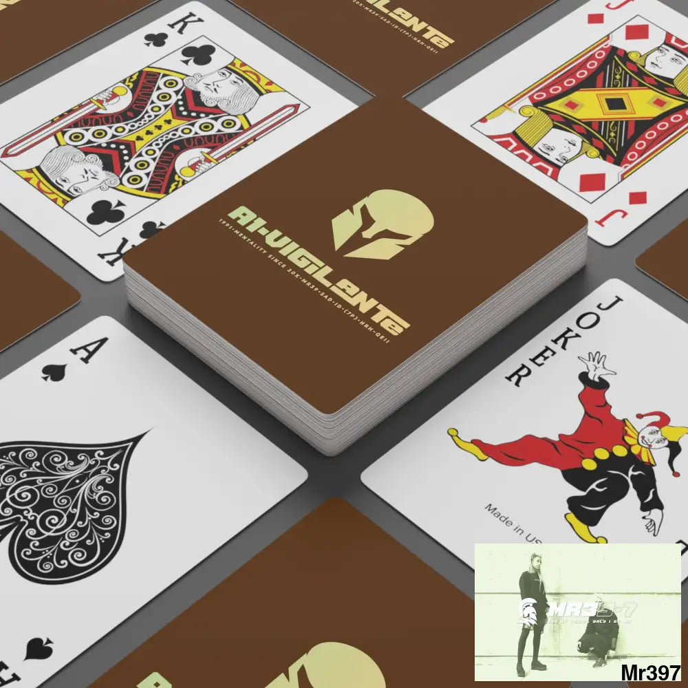 A1-Vigilante Sparta Custom Poker Cards 2.47’’ x 3.47’’ / White / Semi Glossy Paper products