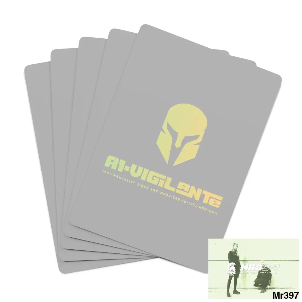 A1-Vigilante Sparta Custom Poker Cards 2.47’’ x 3.47’’ / White / Semi Glossy Paper products