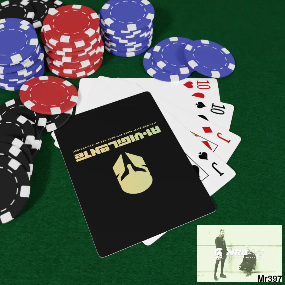 A1-Vigilante Sparta Custom Poker Cards 2.47’’ x 3.47’’ / White / Semi Glossy Paper products