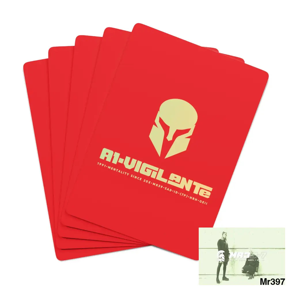 A1-Vigilante Sparta Custom Poker Cards 2.47’’ x 3.47’’ / White / Semi Glossy Paper products