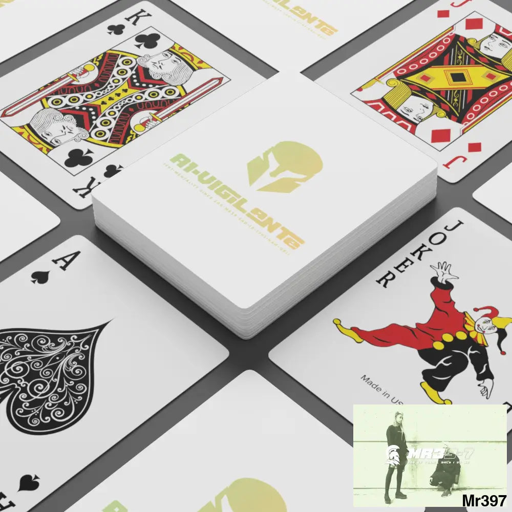 A1-Vigilante Sparta Custom Poker Cards 2.47’’ x 3.47’’ / White / Semi Glossy Paper products