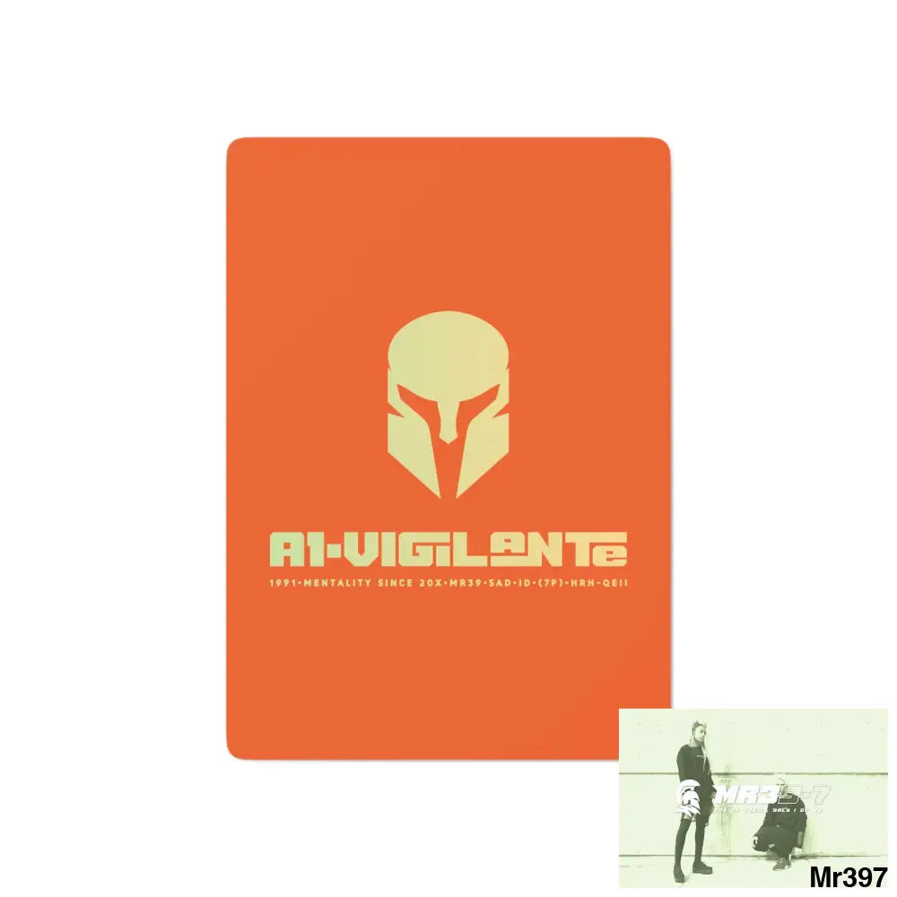 A1-Vigilante Sparta Custom Poker Cards 2.47’’ x 3.47’’ / White / Semi Glossy Paper products