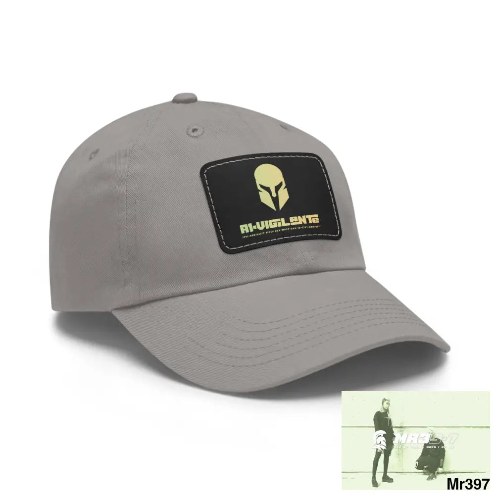 A1•Vigilante Sparta Dad Hat with Leather Patch (Rectangle) Hats