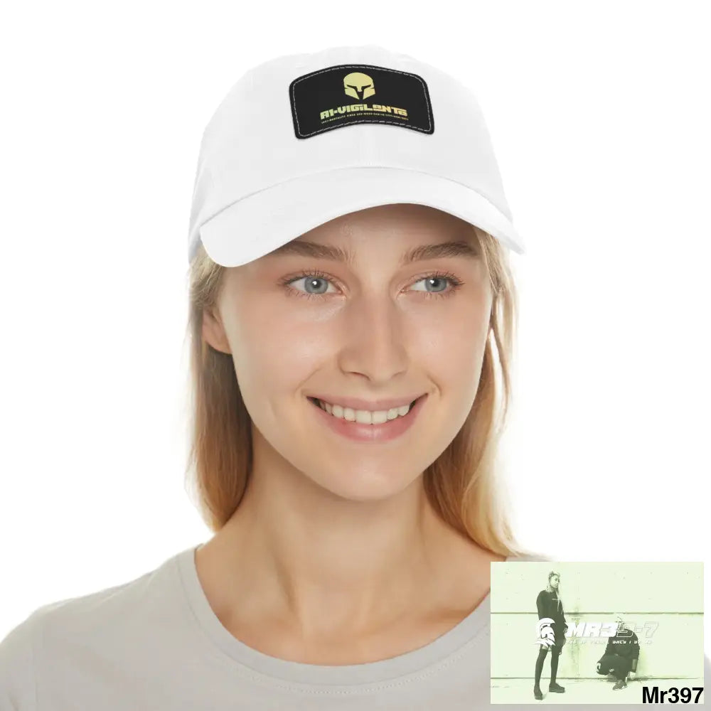 A1•Vigilante Sparta Dad Hat with Leather Patch (Rectangle) Hats