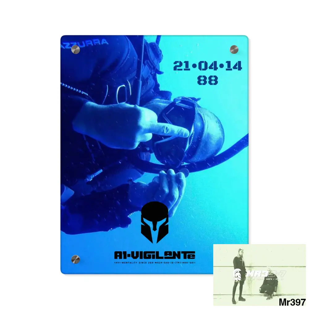 A1-Vigilante Sparta Dahab Egypt The Blue Hole 2014 HRH QEII Birthday 21/04/14 Acrylic Wall Art Panel 11″ x 14″