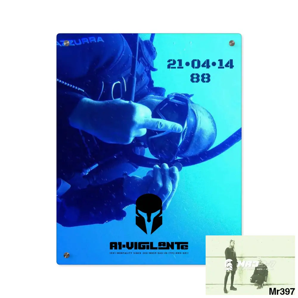 A1-Vigilante Sparta Dahab Egypt The Blue Hole 2014 HRH QEII Birthday 21/04/14 Acrylic Wall Art Panel 16″ x 20″