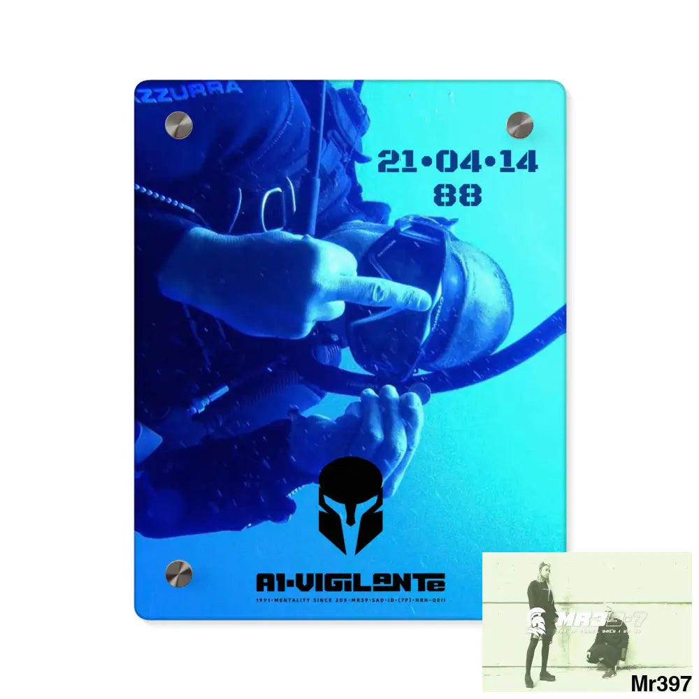 A1-Vigilante Sparta Dahab Egypt The Blue Hole 2014 HRH QEII Birthday 21/04/14 Acrylic Wall Art Panel 8″ x 10″