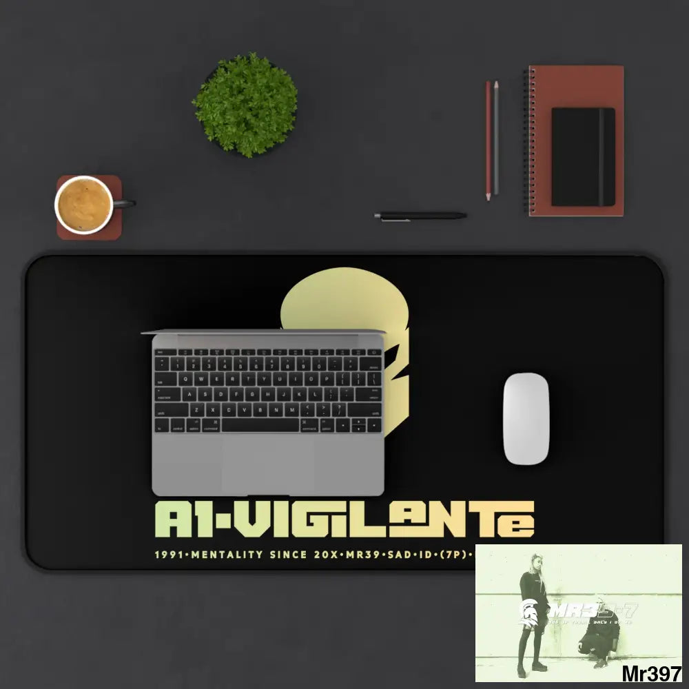 A1-Vigilante Sparta Desk Mat 15.5’’ × 31’’ Home Decor