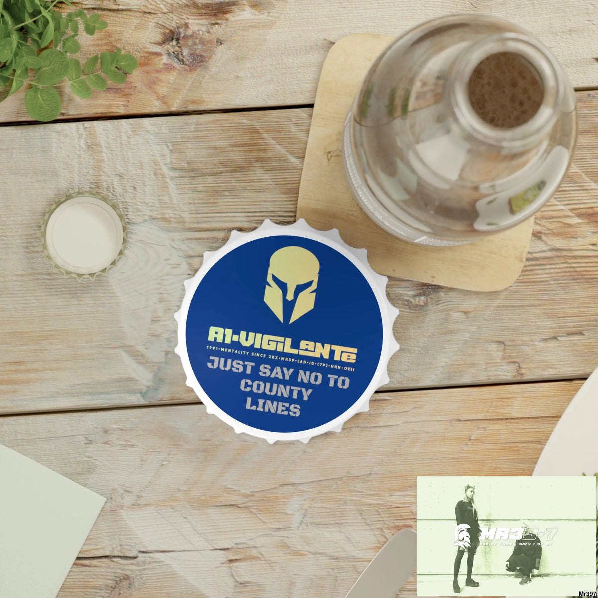 A1- Vigilante Sparta Edition Just Say No To County Lines Bottle Opener One size / White Accessories
