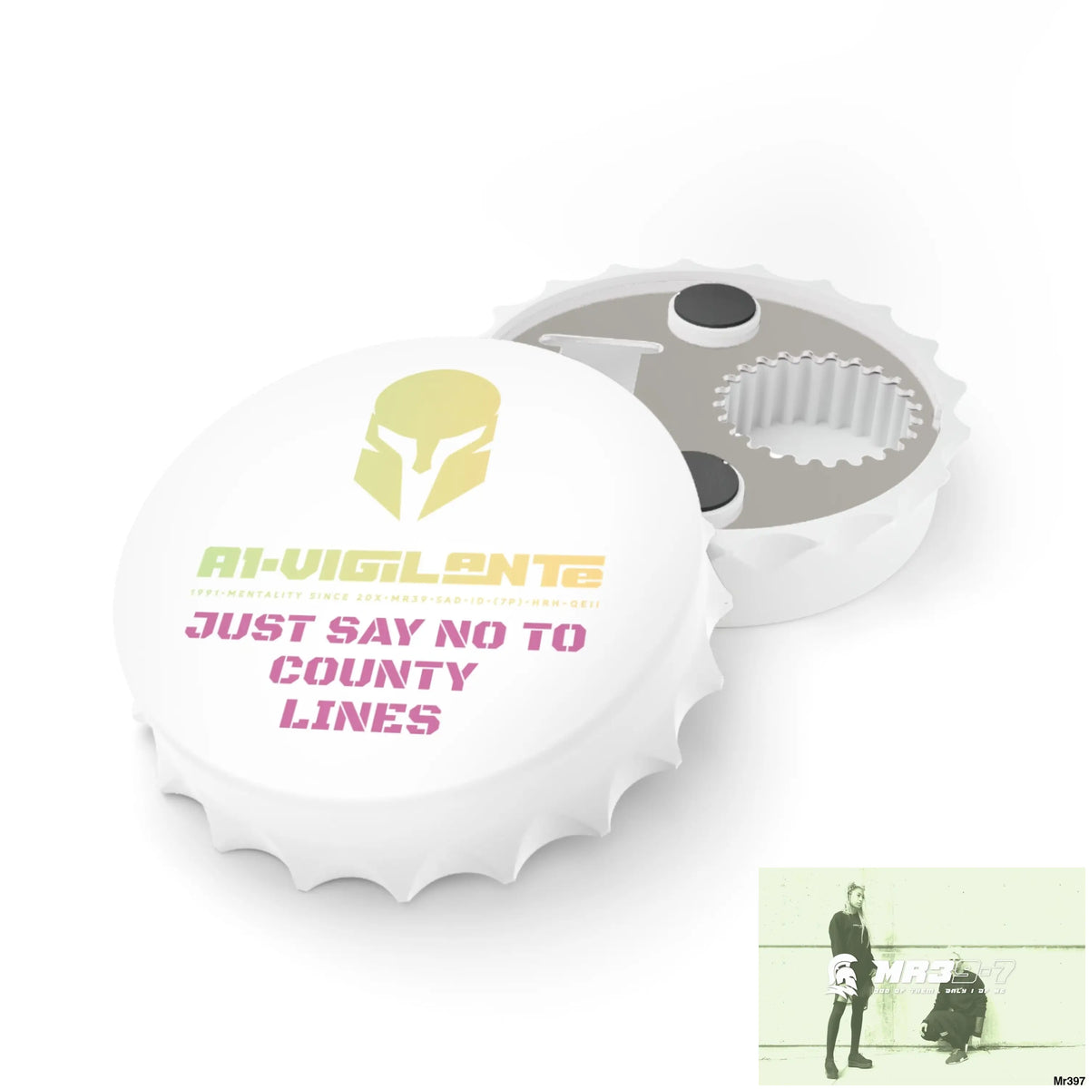 A1- Vigilante Sparta Edition Just Say No To County Lines Bottle Opener One size / White Accessories