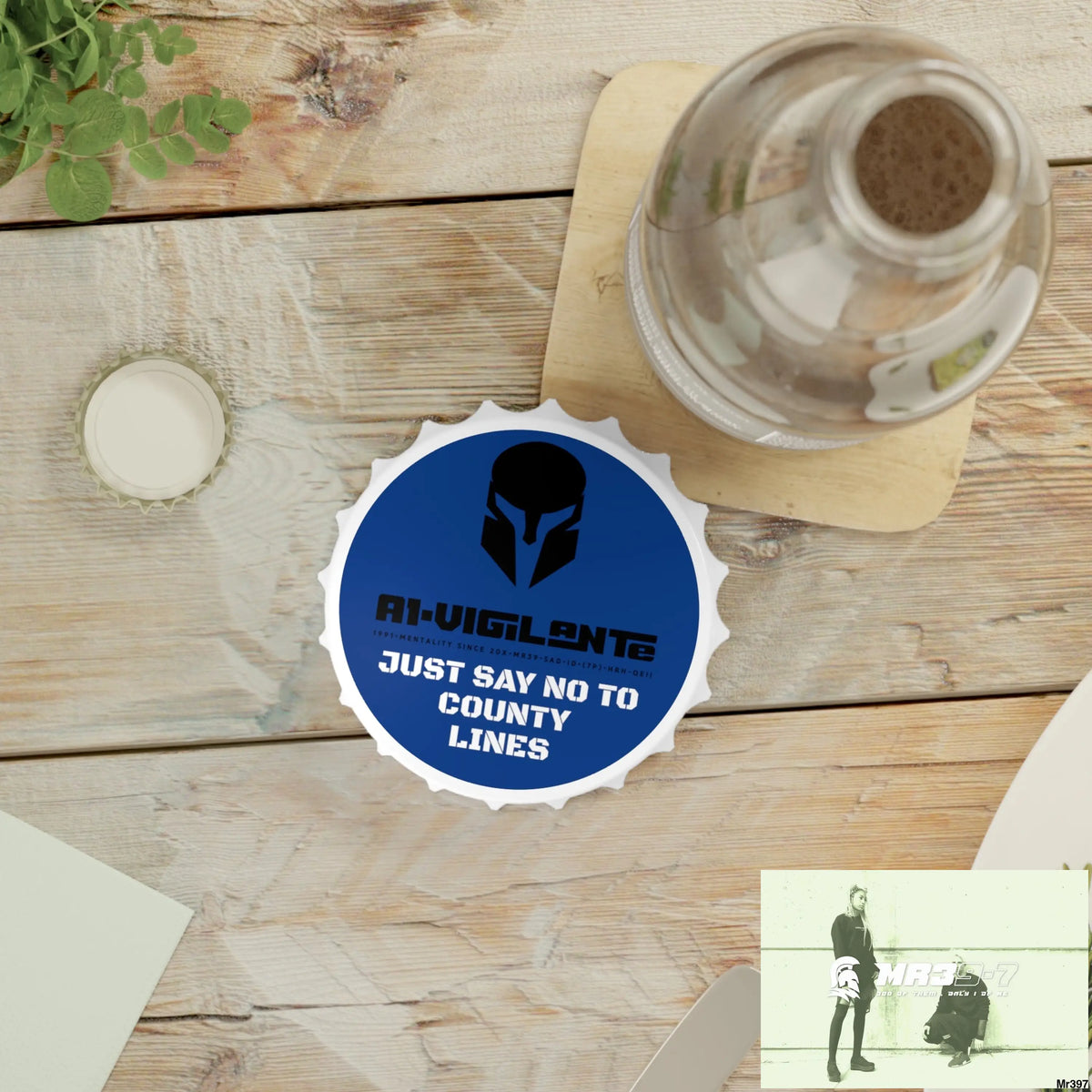 A1- Vigilante Sparta Edition Just Say No To County Lines Bottle Opener One size / White Accessories