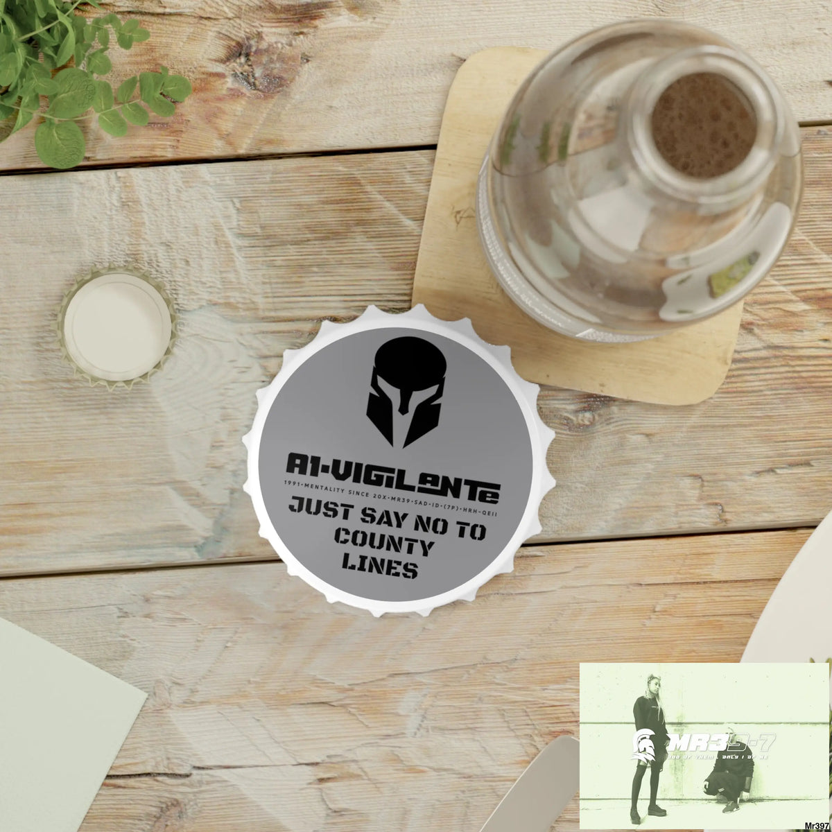A1- Vigilante Sparta Edition Just Say No To County Lines Bottle Opener One size / White Accessories