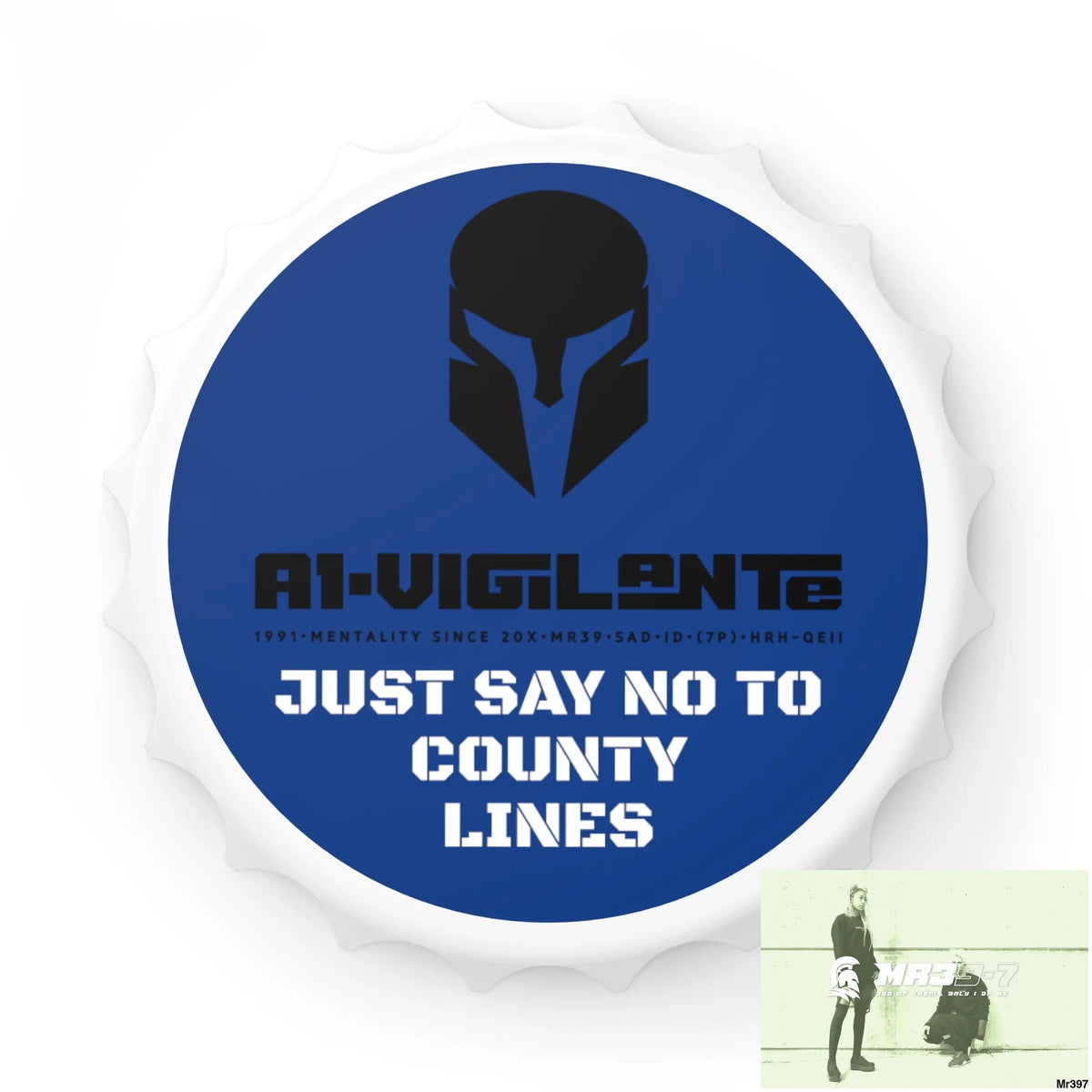 A1- Vigilante Sparta Edition Just Say No To County Lines Bottle Opener One size / White Accessories
