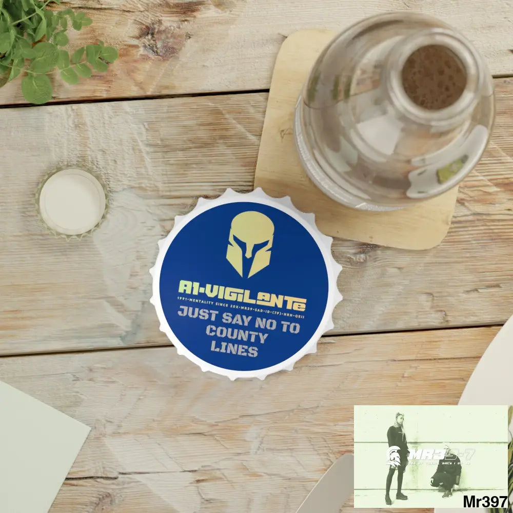 A1- Vigilante Sparta Edition Just Say No To County Lines Bottle Opener One size / White Accessories