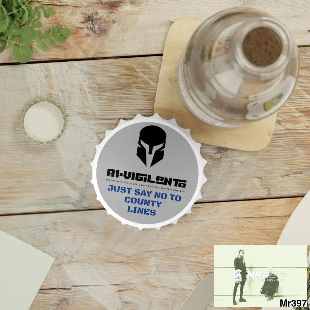 A1- Vigilante Sparta Edition Just Say No To County Lines Bottle Opener One size / White Accessories