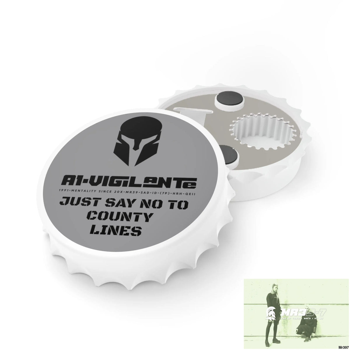 A1- Vigilante Sparta Edition Just Say No To County Lines Bottle Opener One size / White Accessories