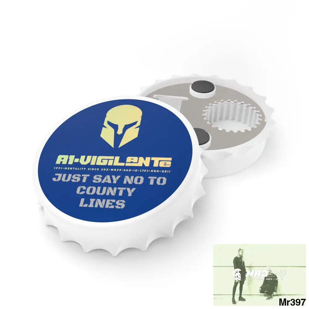 A1- Vigilante Sparta Edition Just Say No To County Lines Bottle Opener One size / White Accessories