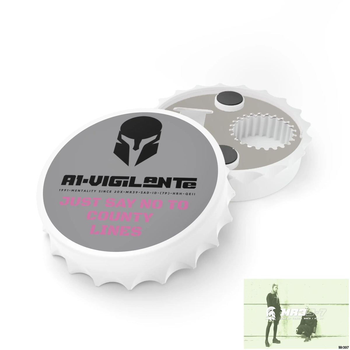 A1- Vigilante Sparta Edition Just Say No To County Lines Bottle Opener One size / White Accessories