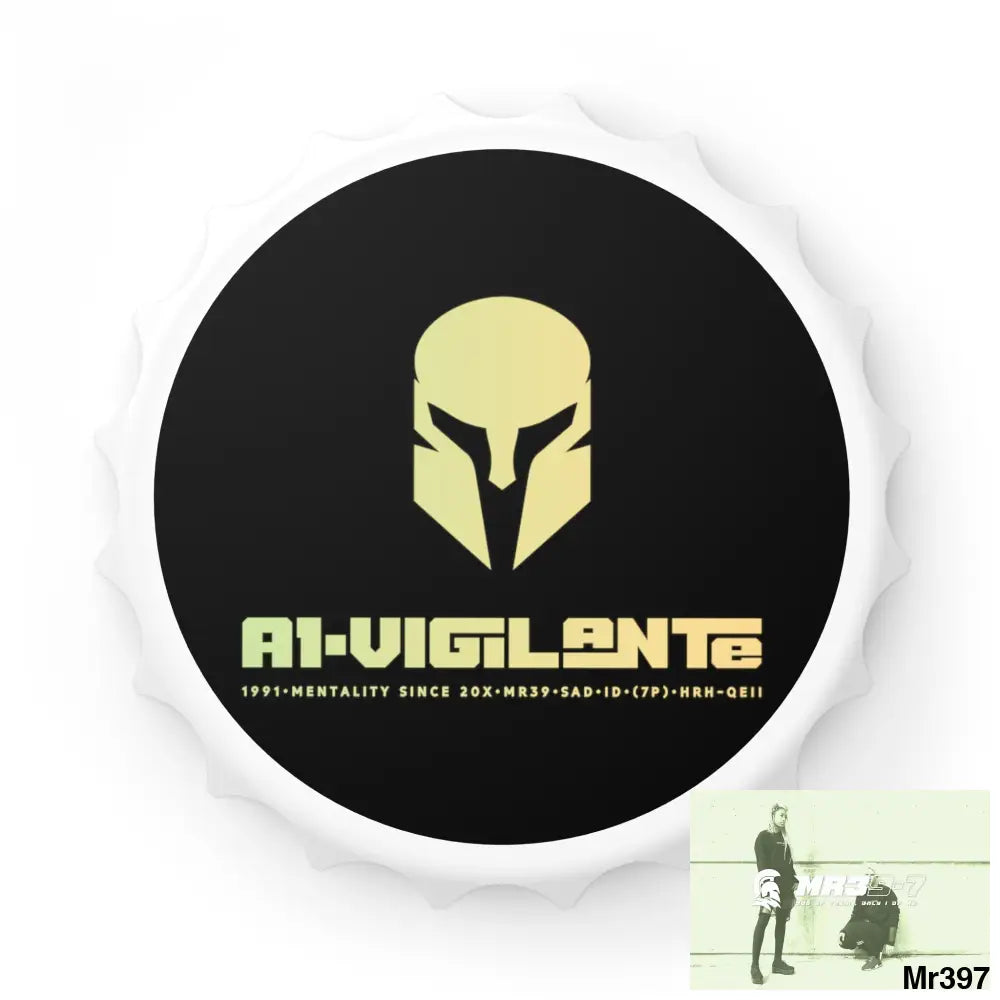 A1- Vigilante Sparta Edition Magnetic Bottle Opener One size / White Accessories