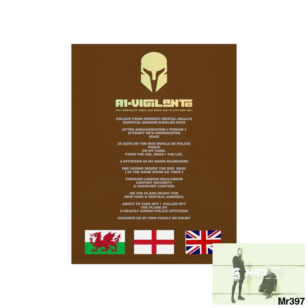 A1-Vigilante Sparta Escape from Hergest MH Hospital 2013 Matte Vertical Posters Poster