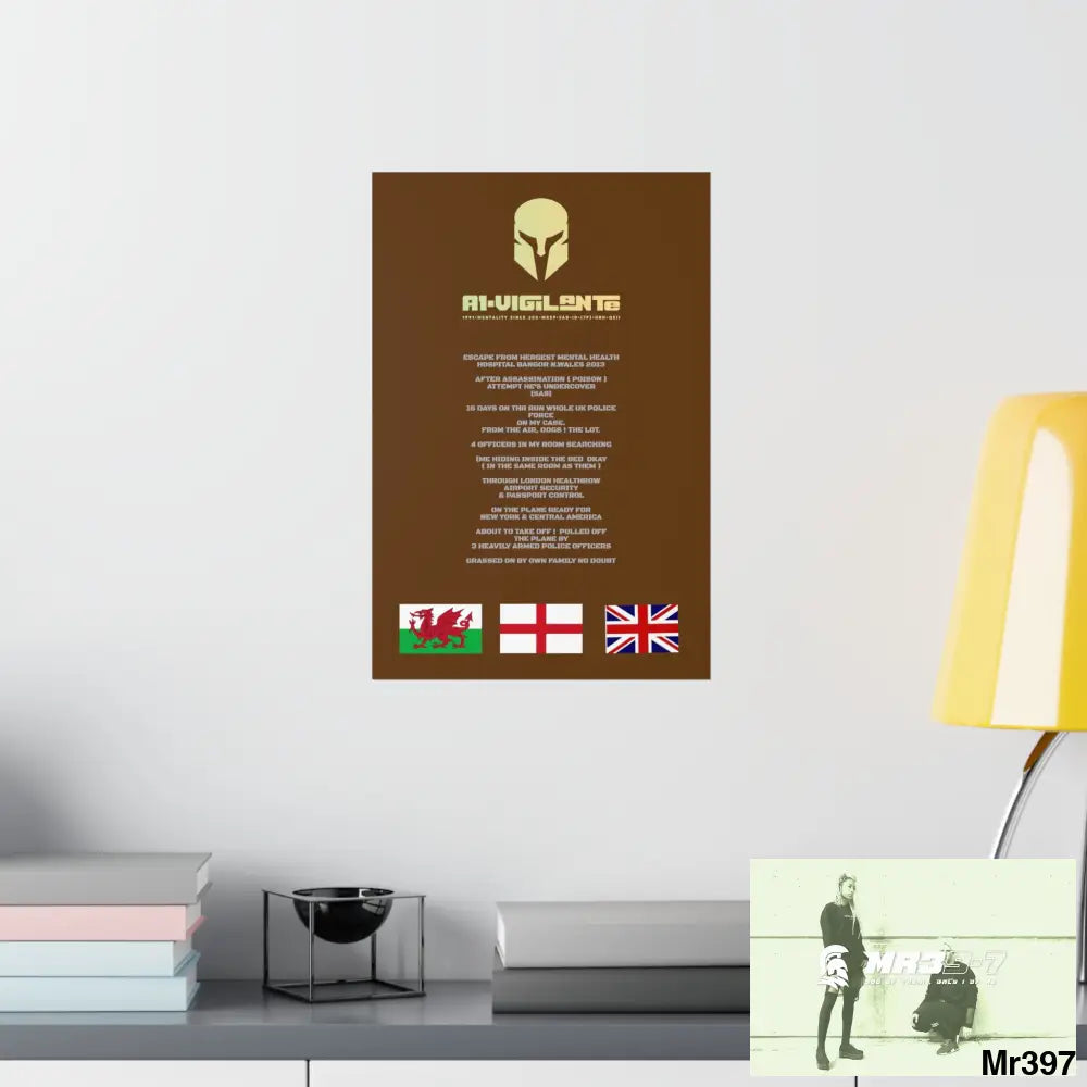 A1-Vigilante Sparta Escape from Hergest MH Hospital 2013 Matte Vertical Posters Poster