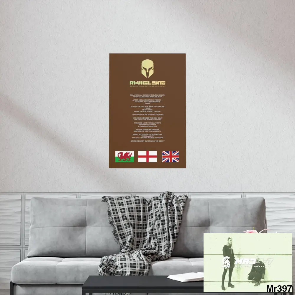 A1-Vigilante Sparta Escape from Hergest MH Hospital 2013 Matte Vertical Posters Poster