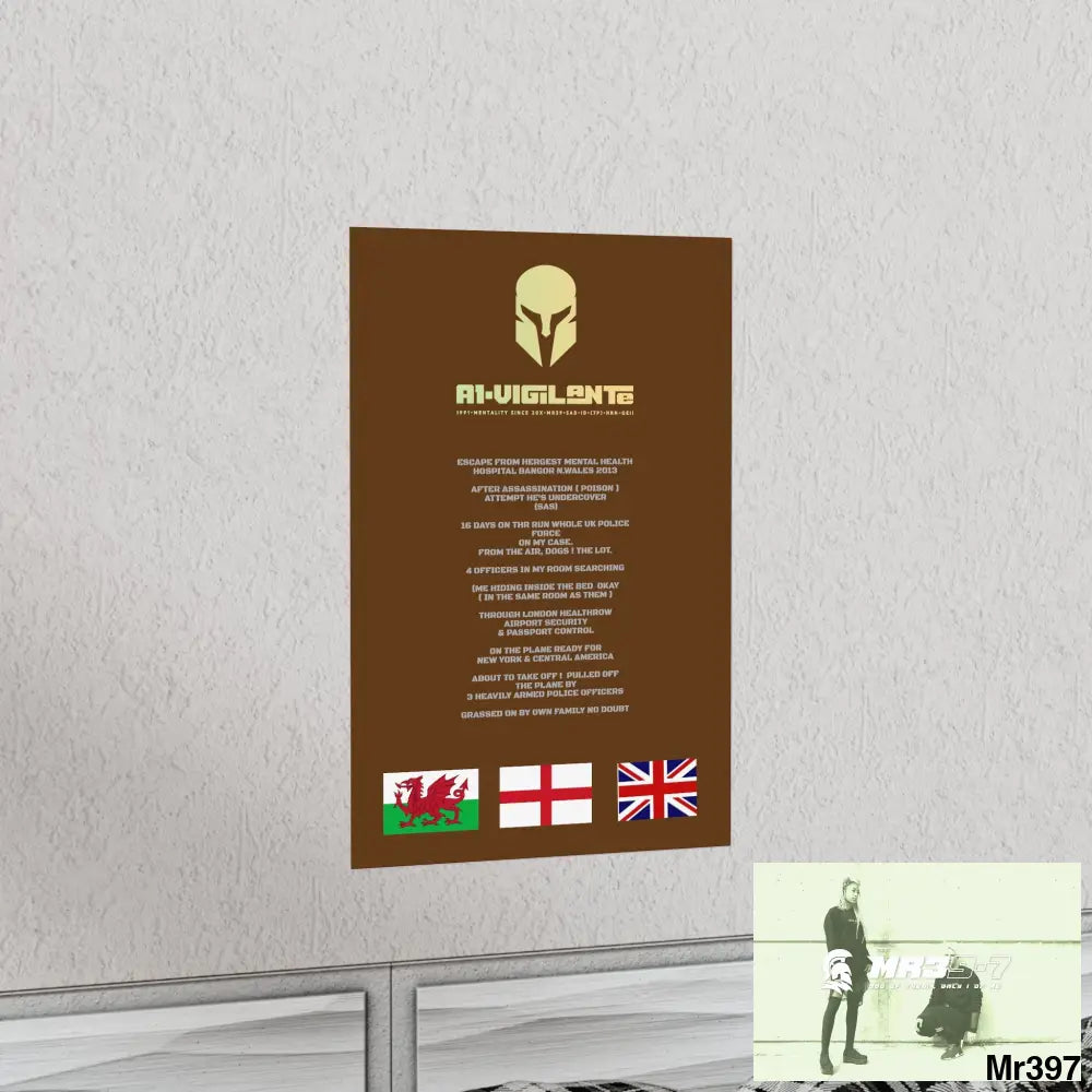 A1-Vigilante Sparta Escape from Hergest MH Hospital 2013 Matte Vertical Posters Poster