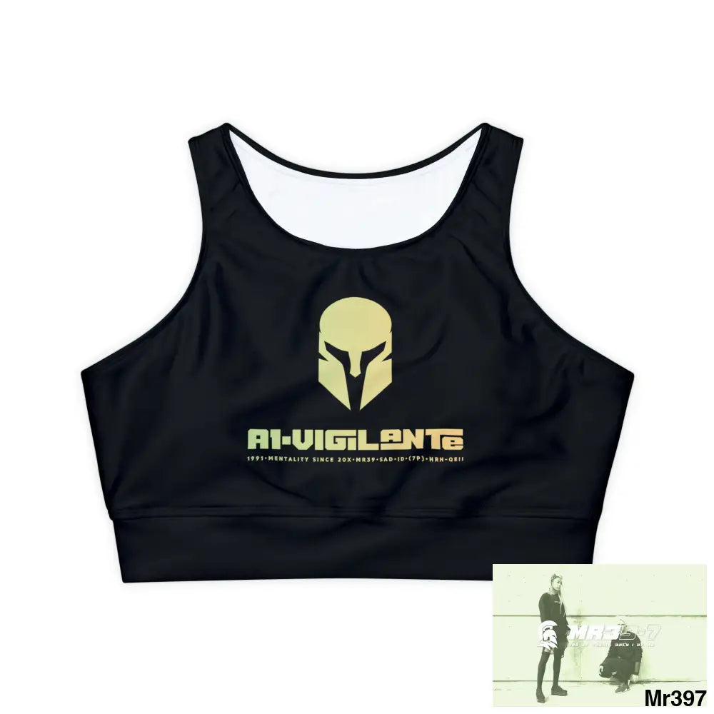 A1-Vigilante Sparta Fully Lined Padded Sports Bra (AOP) XS All Over Prints