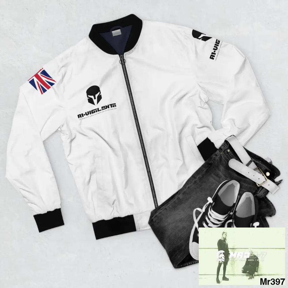 A1-Vigilante Sparta GBR Gothic Skull with Wings and Roses Men’s Bomber Jacket (AOP) All Over Prints