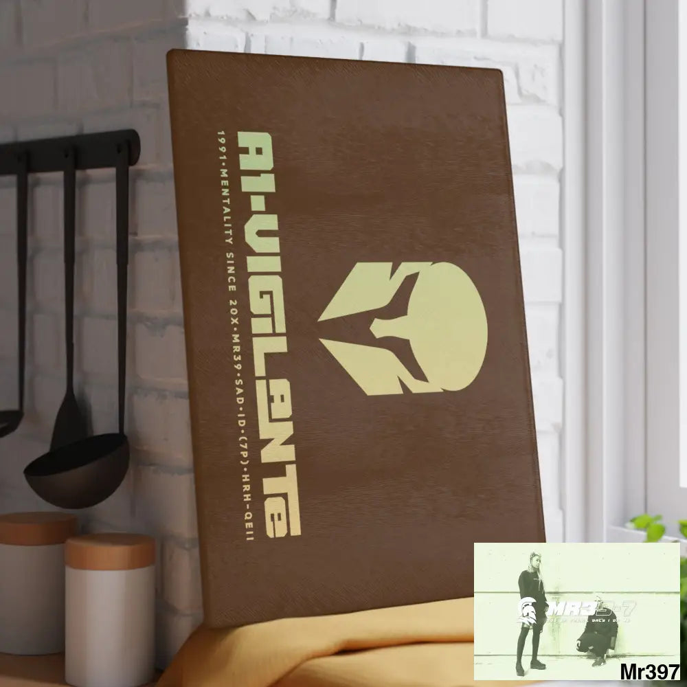A1- Vigilante -Sparta Glass Cutting Board 11’’ x 15’’ / Rectangle Home Decor