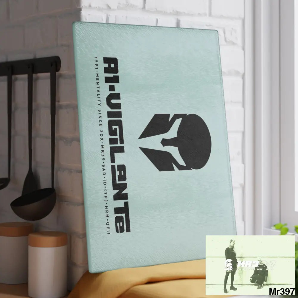 A1- Vigilante Sparta Glass Cutting Board 11’’ x 15’’ / Rectangle Home Decor