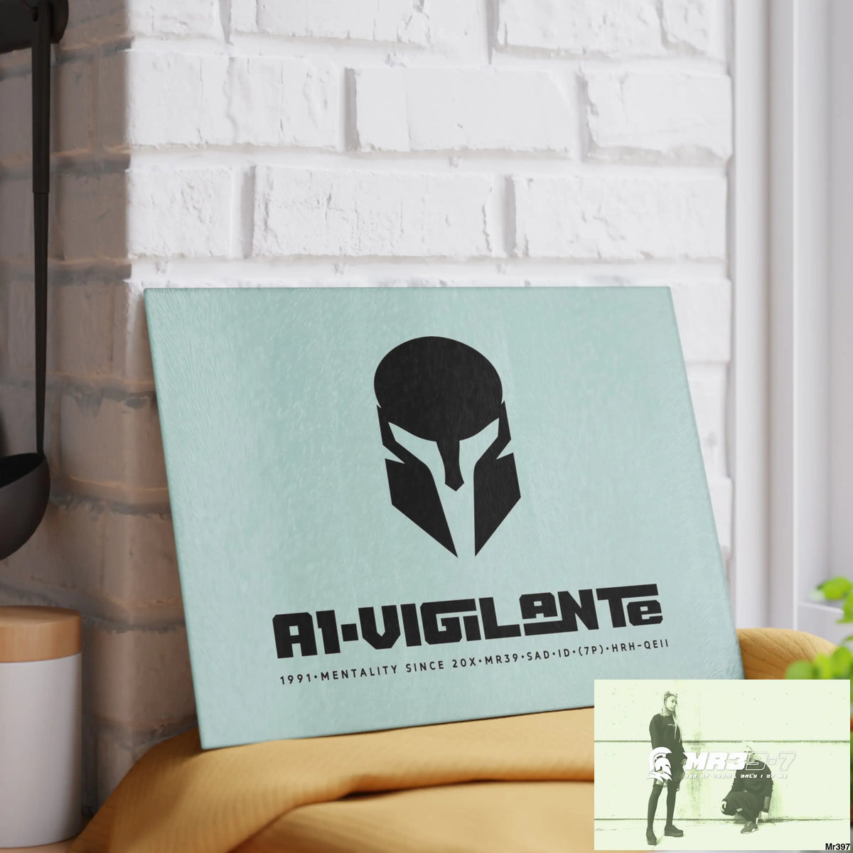 A1- Vigilante Sparta Glass Cutting Board Home Decor