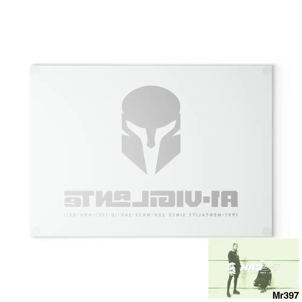A1- Vigilante Sparta Glass Cutting Board Home Decor