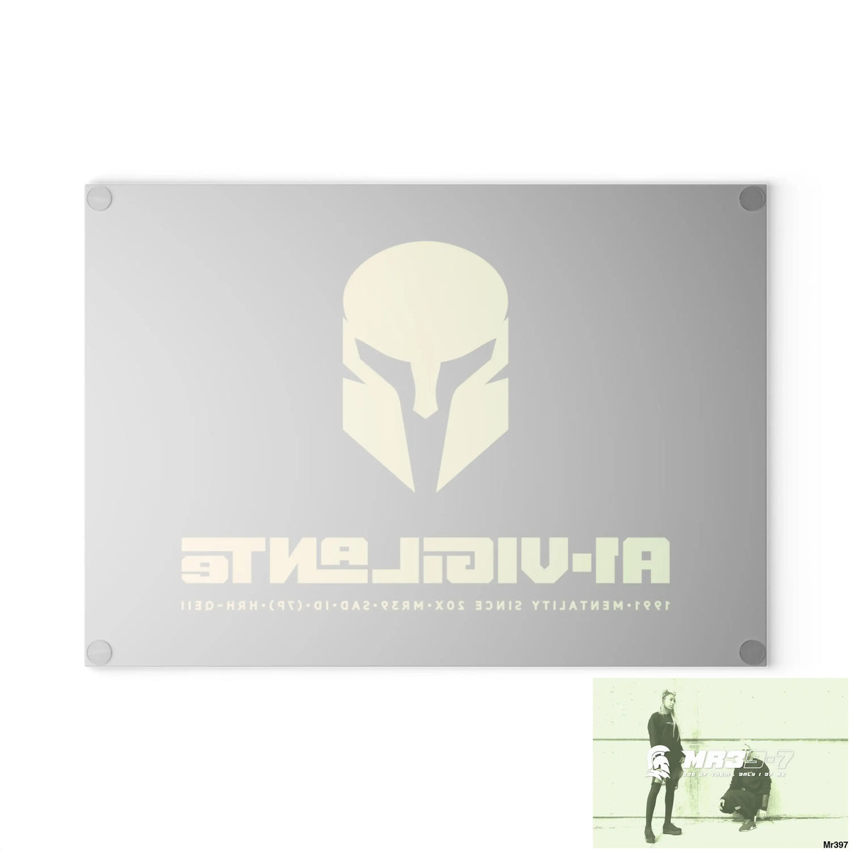A1- Vigilante -Sparta Glass Cutting Board Home Decor