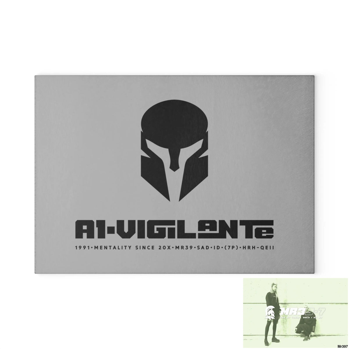 A1- Vigilante Sparta Glass Cutting Board Home Decor
