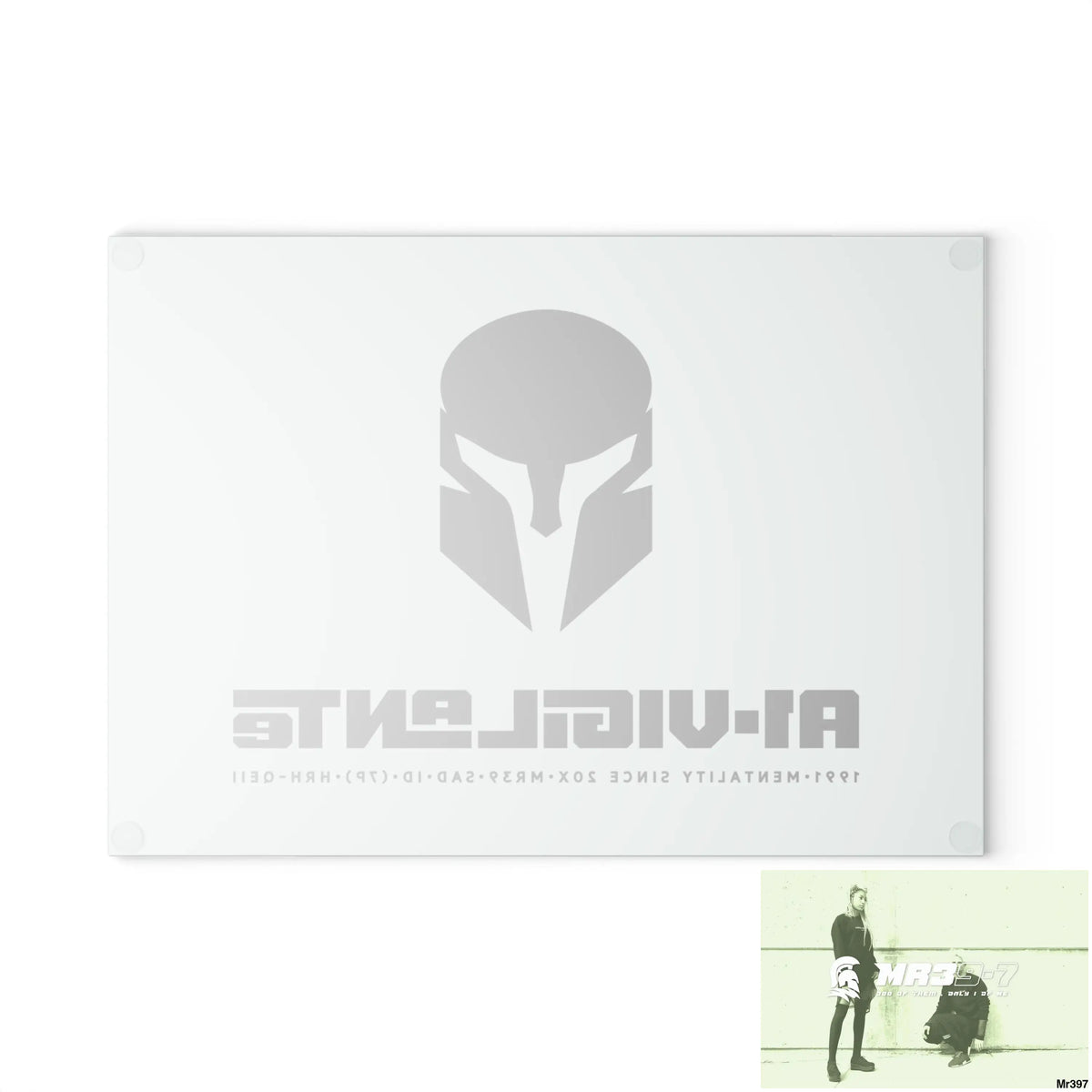 A1- Vigilante Sparta Glass Cutting Board Home Decor